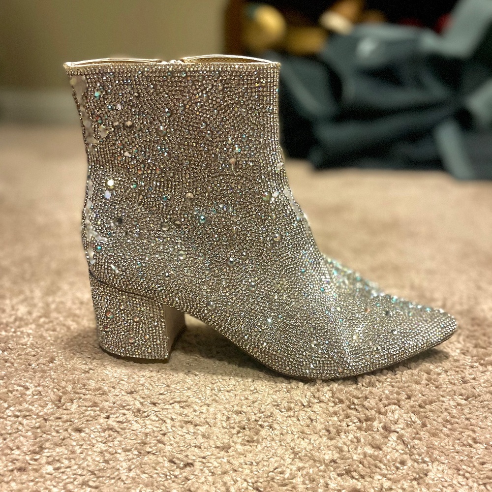 Betsey Johnson Rhinestone Sparkle Boots